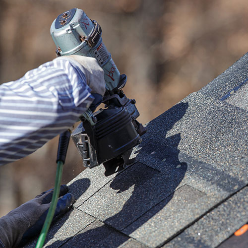 Roof replacement Oklahoma City roof being professionally built